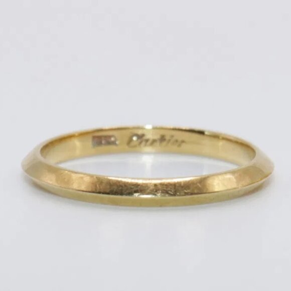 CARTIER 18K GOLD BAND Size 5 Knife edge - Picture 2 of 4